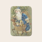 Vintage Christmas : Blue Cloaked Santa Claus Bath Mat Gallery Image 1