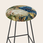 Vintage Christmas : Blue Cloaked Santa Claus Stool Gallery Image 2