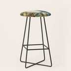 Vintage Christmas : Blue Cloaked Santa Claus Stool Gallery Image 1