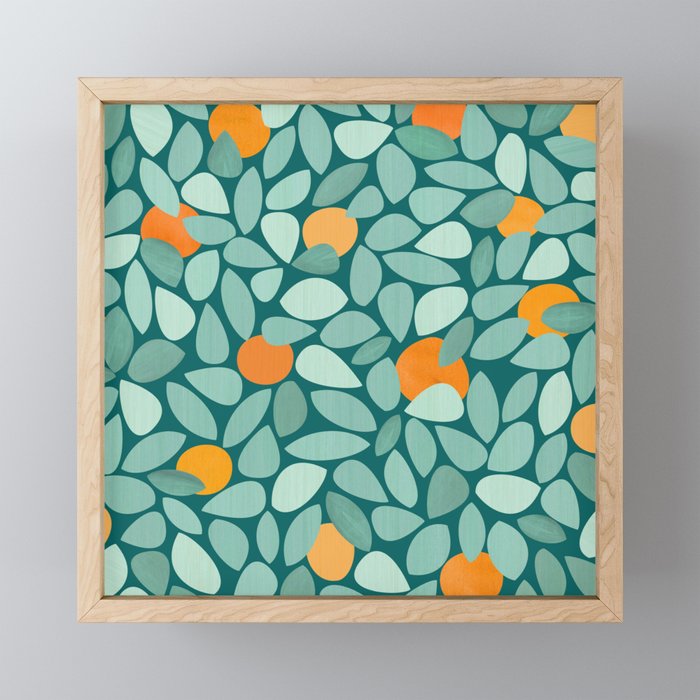 Sunny Orange Grove Abstract Pattern Mini Art Print Gallery Image 1