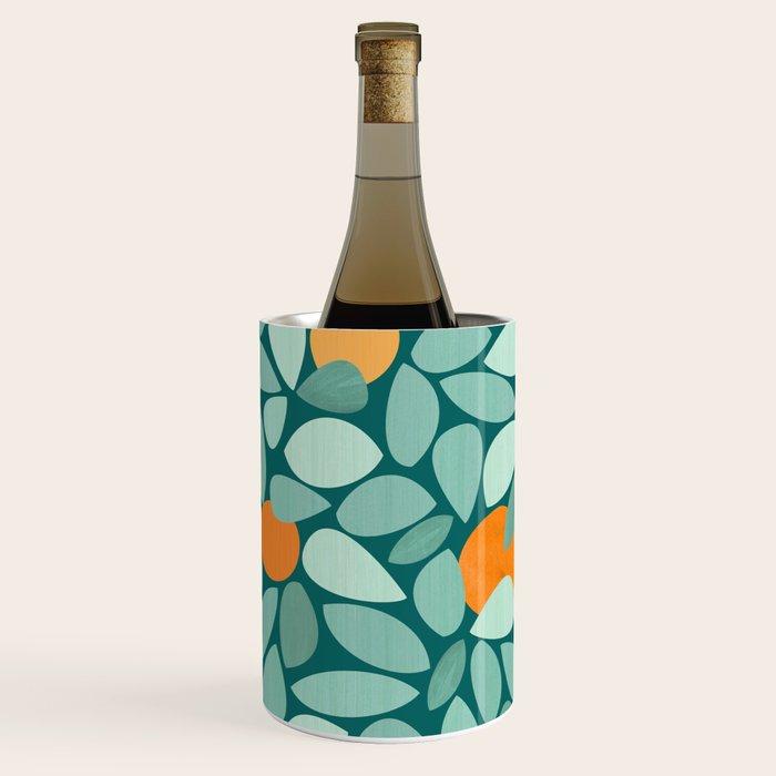 Sunny Orange Grove Abstract Pattern Wine Chiller Gallery Image 1