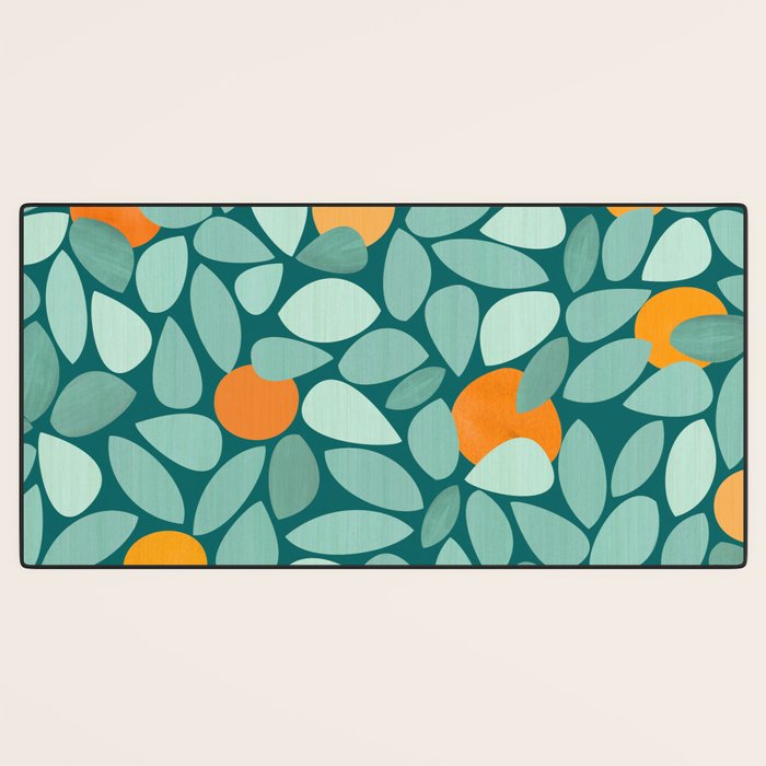 Sunny Orange Grove Abstract Pattern Desk Mat Gallery Image 3