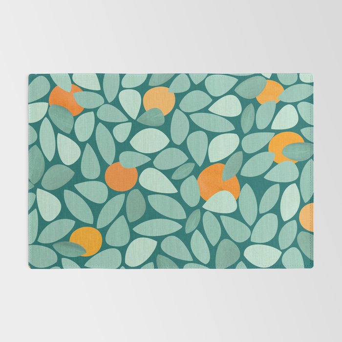 Sunny Orange Grove Abstract Pattern Rug Gallery Image 2