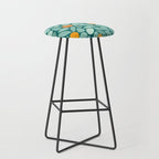 Sunny Orange Grove Abstract Pattern Stool Gallery Image 1