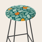 Sunny Orange Grove Abstract Pattern Stool Gallery Image 2