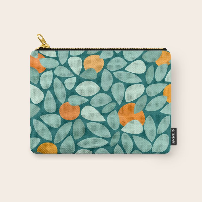 Sunny Orange Grove Abstract Pattern Carry All Pouch Gallery Image 1