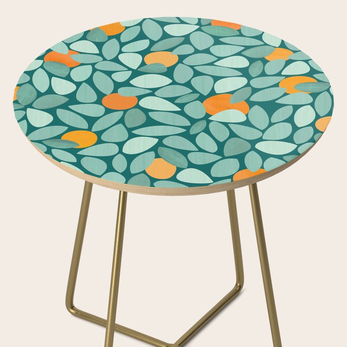 Sunny Orange Grove Abstract Pattern Side Table Gallery Image 2