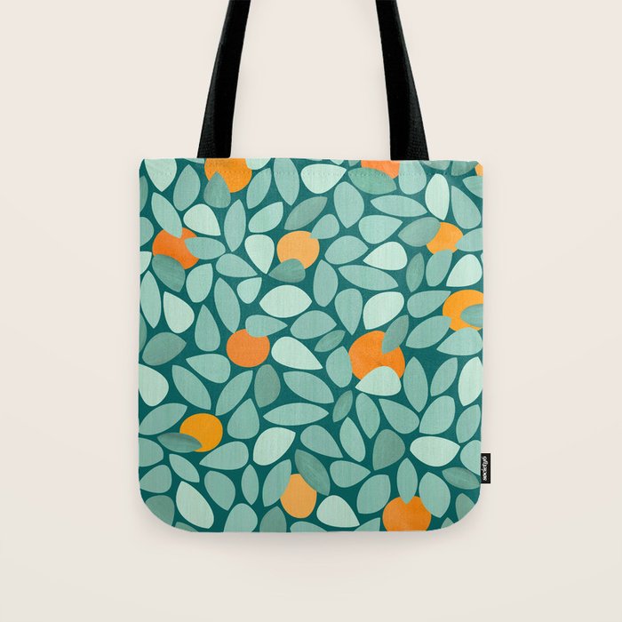Sunny Orange Grove Abstract Pattern Tote Bag Gallery Image 1