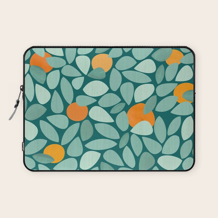 Sunny Orange Grove Abstract Pattern Laptop Sleeve Gallery Image 1