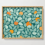 Sunny Orange Grove Abstract Pattern Serving Tray Gallery Image 1