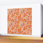 Posey - orange and pink Wall Mural Gallery Image 2