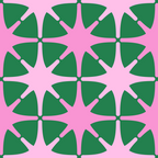 Festive Mid-Century Stars in Green & Pink Coffee Mug Gallery Image 2