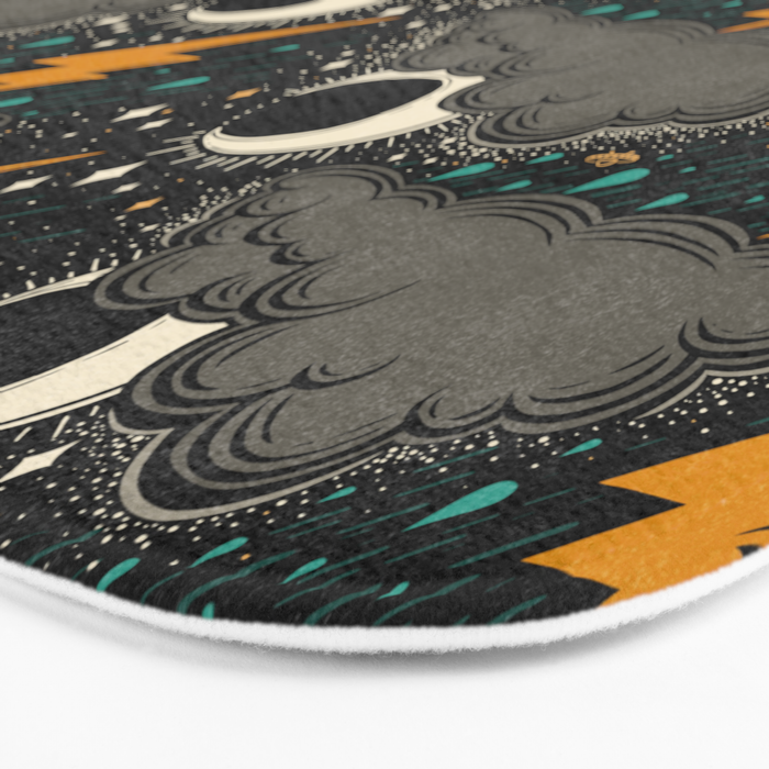Stormy Night - Gray  Bath Mat Gallery Image 3