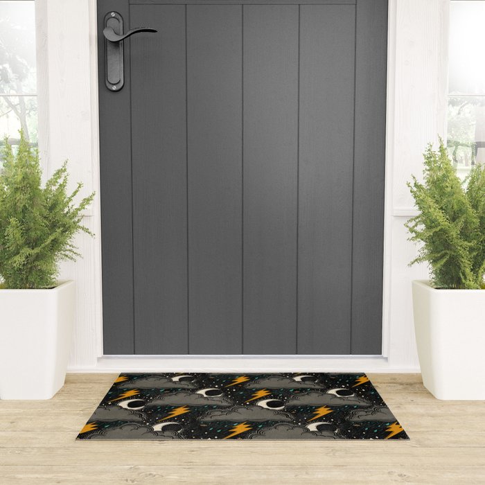 Stormy Night - Gray  Welcome Mat Gallery Image 3