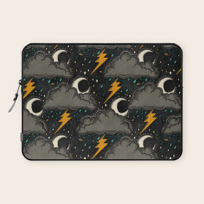 Stormy Night - Gray  Laptop Sleeve Gallery Image 1