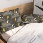 Stormy Night - Gray  Pillow Sham Gallery Image 2