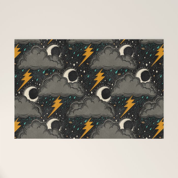 Stormy Night - Gray  Welcome Mat Gallery Image 1
