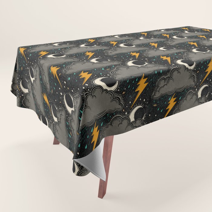 Stormy Night - Gray  Tablecloth Gallery Image 1