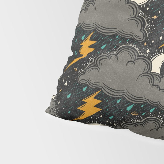 Stormy Night - Gray  Pillow Sham Gallery Image 4
