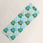 Retro earth planet cartoon pattern Yoga Mat Gallery Image 1