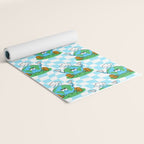 Retro earth planet cartoon pattern Yoga Mat Gallery Image 2