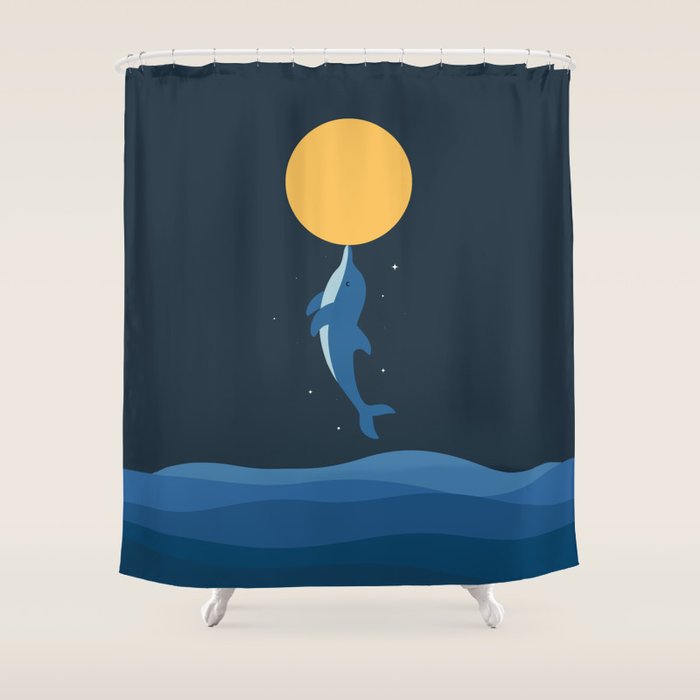 Kiss The Moon Shower Curtain Gallery Image 1