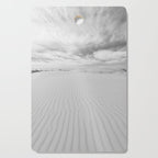 Black and white sand dunes dramatic clouds x Monohan State Park Texas Cutting Board Gallery Image 1