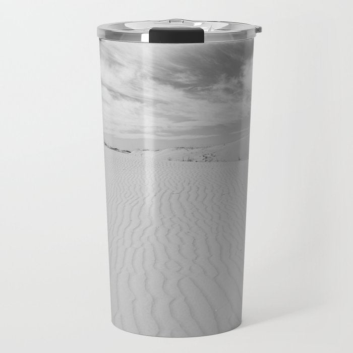 Black and white sand dunes dramatic clouds x Monohan State Park Texas Travel Mug Gallery Image 1