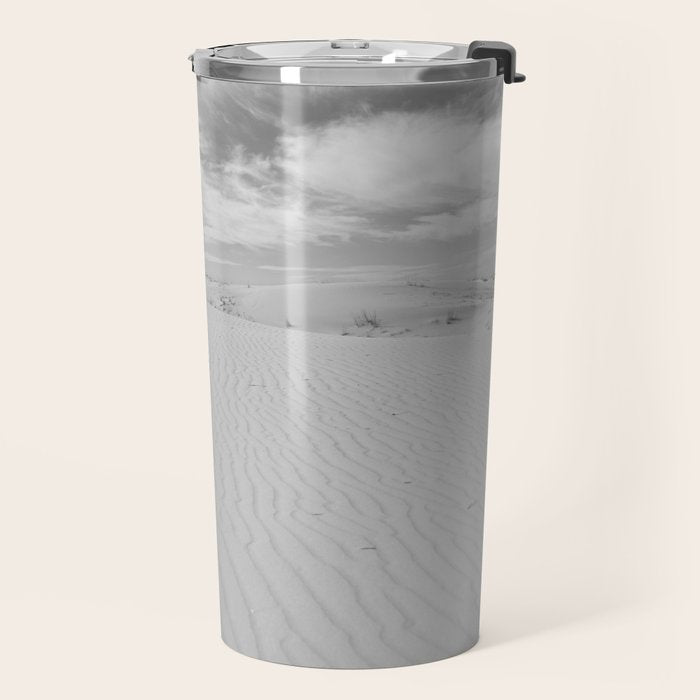 Black and white sand dunes dramatic clouds x Monohan State Park Texas Travel Mug Gallery Image 2
