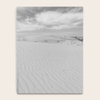 Black and white sand dunes dramatic clouds x Monohan State Park Texas Notebook Gallery Image 4