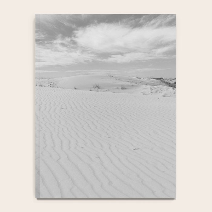 Black and white sand dunes dramatic clouds x Monohan State Park Texas Notebook Gallery Image 4