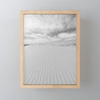 Black and white sand dunes dramatic clouds x Monohan State Park Texas Mini Art Print Gallery Image 1