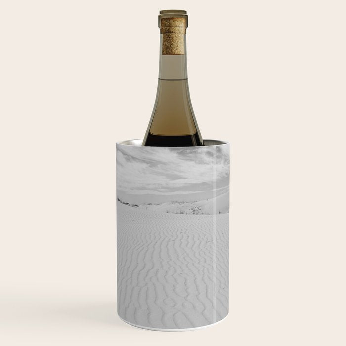 Black and white sand dunes dramatic clouds x Monohan State Park Texas Wine Chiller Gallery Image 1
