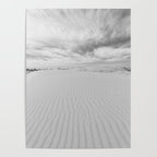 Black and white sand dunes dramatic clouds x Monohan State Park Texas Poster Gallery Image 4