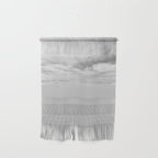 Black and white sand dunes dramatic clouds x Monohan State Park Texas Wall Hanging Gallery Image 1