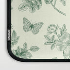 Toile de Jouy Wild Roses Forest Green Floral Laptop Sleeve Gallery Image 3