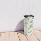Toile de Jouy Wild Roses Forest Green Floral Travel Mug Gallery Image 4