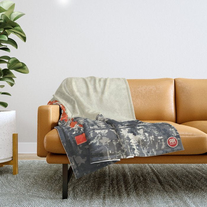 Park City Vintage Modern Poster Throw Blanket Gallery Image 1