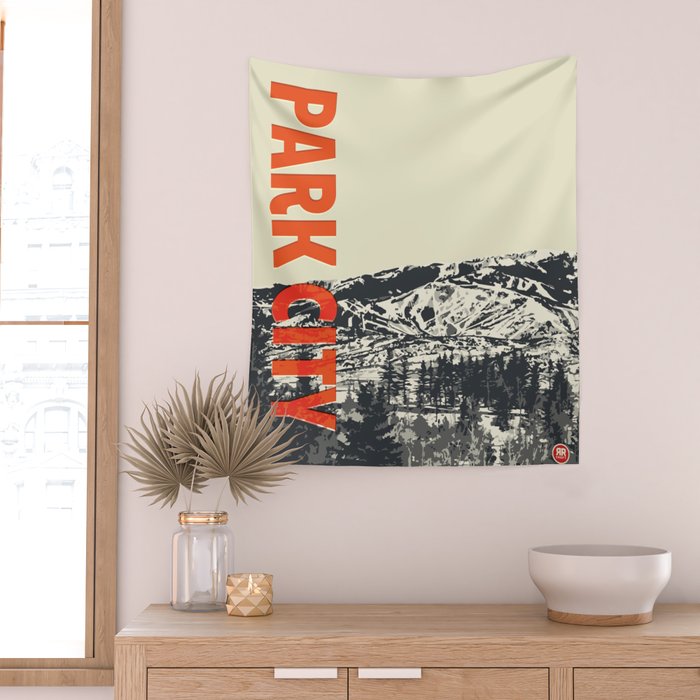Park City Vintage Modern Poster Wall Tapestry Gallery Image 2