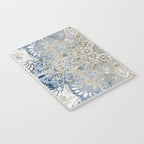 Mandala Flower, Blue and Gold, Floral Prints Notebook Gallery Image 3