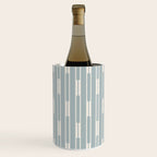 Minimalist Geo Chain Vertical  Block Stripe Pattern in Light Blue Gray and Cream Wine Chiller Gallery Image 1