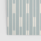 Minimalist Geo Chain Vertical  Block Stripe Pattern in Light Blue Gray and Cream Poster Gallery Image 3