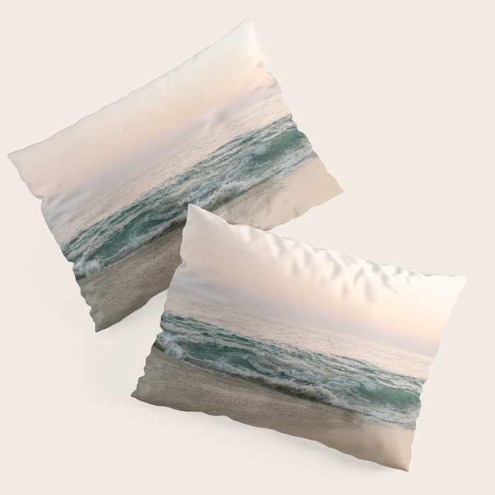 Puerto Escondido beach | Mexico travel photography Pillow Sham Gallery Image 1