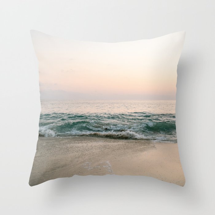 Puerto Escondido beach | Mexico travel photography Throw Pillow Gallery Image 6