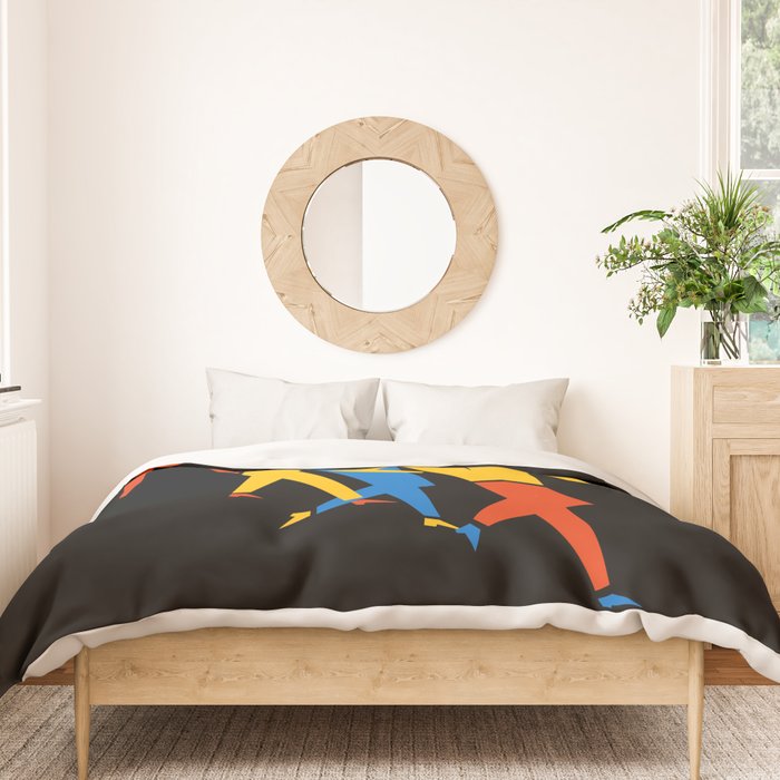 Men | Bauhaus IV: Night Black Edition Duvet Cover Gallery Image 3