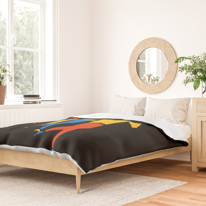 Men | Bauhaus IV: Night Black Edition Duvet Cover Gallery Image 2
