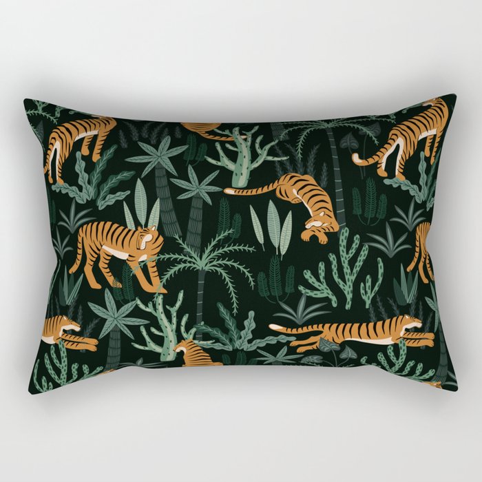 Evening Prowl, Tiger Prints Rectangular Pillow Gallery Image 1