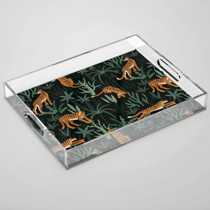 Evening Prowl, Tiger Prints Acrylic Tray Gallery Image 1