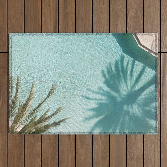 Palm Tree Pool Dream #2 #wall #art #society6 Outdoor Rug Gallery Image 1