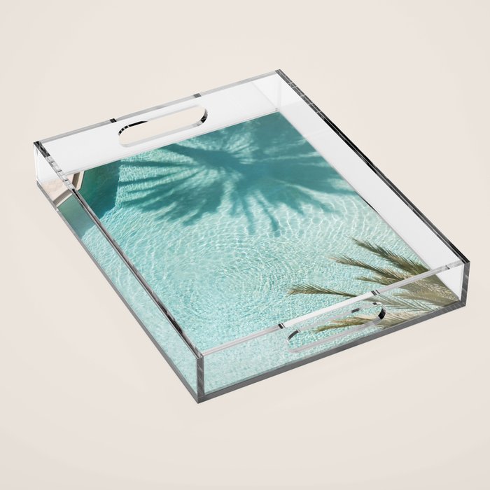Palm Tree Pool Dream #2 #wall #art #society6 Acrylic Tray Gallery Image 1
